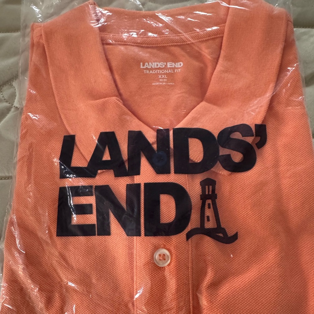 Brand new Lands' End Orange Polo Shirt